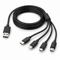 4-in-2 Multi-Connector Charging Cable, 5 ft