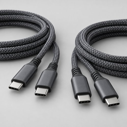 60W USB-C to USB-C Charging Cable, 2-Pack, 6 ft